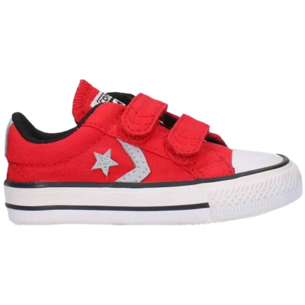 Converse Velcro Lona modelo 751820C en color rojo