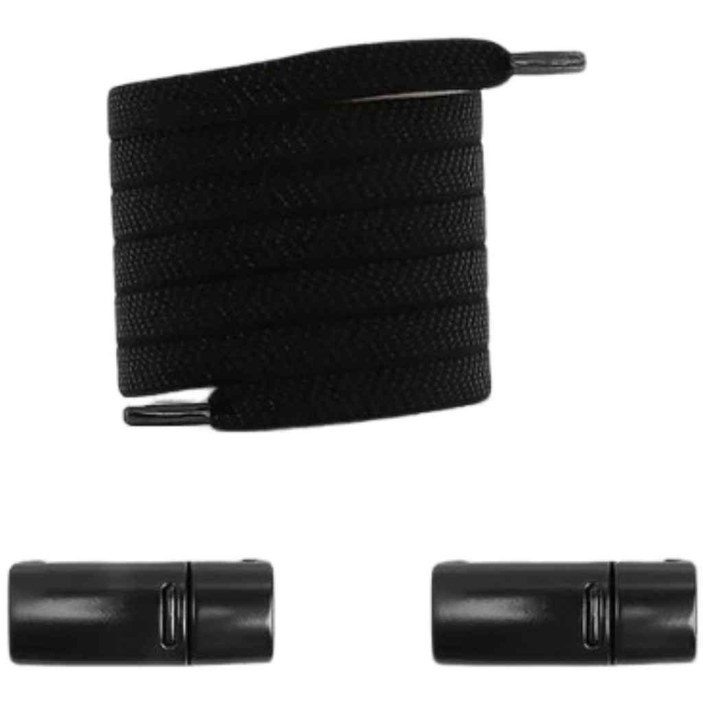 Cordones Elásticos con imanes fáciles de abrochar modelo ELASTIC LACE en color negro