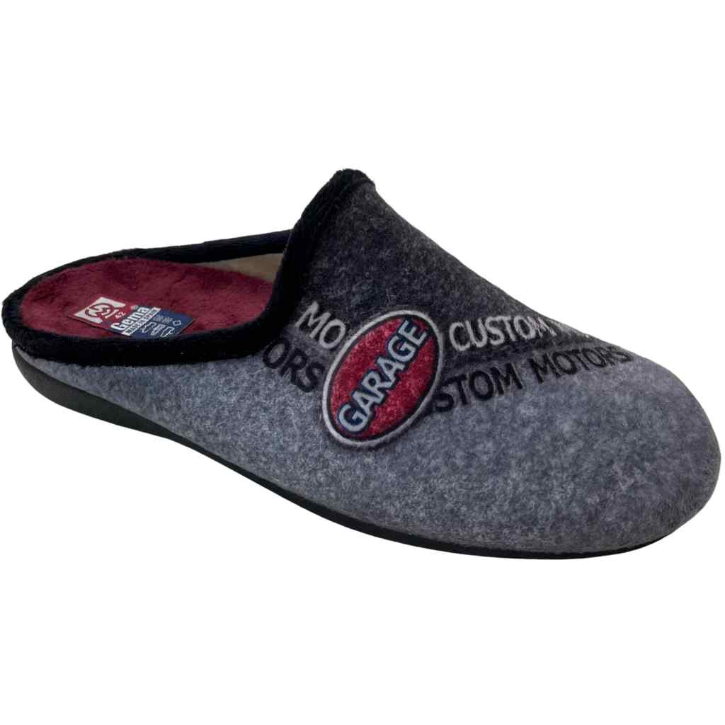 Zapatillas de casa niño chinela Gema García modelo 7605-1 en color gris