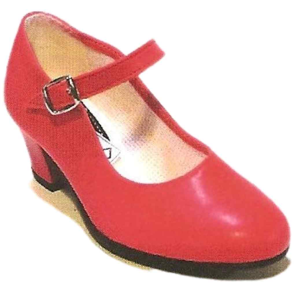 Zapato de Flamenca Sevillana Made in Spain modelo FLAMENCA ROJA en color rojo