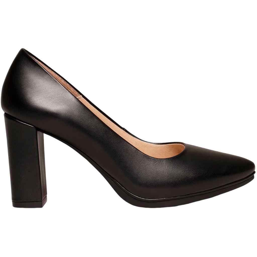 Zapatos de piel con tacón alto para mujer miMao modelo 24011 en color negro