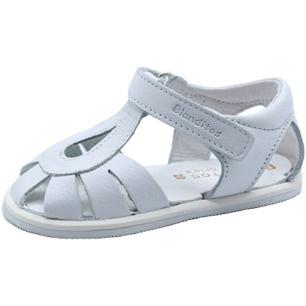 Sandalias Respetuosas de piel Gotas Blanditos modelo GOTA en color blanco