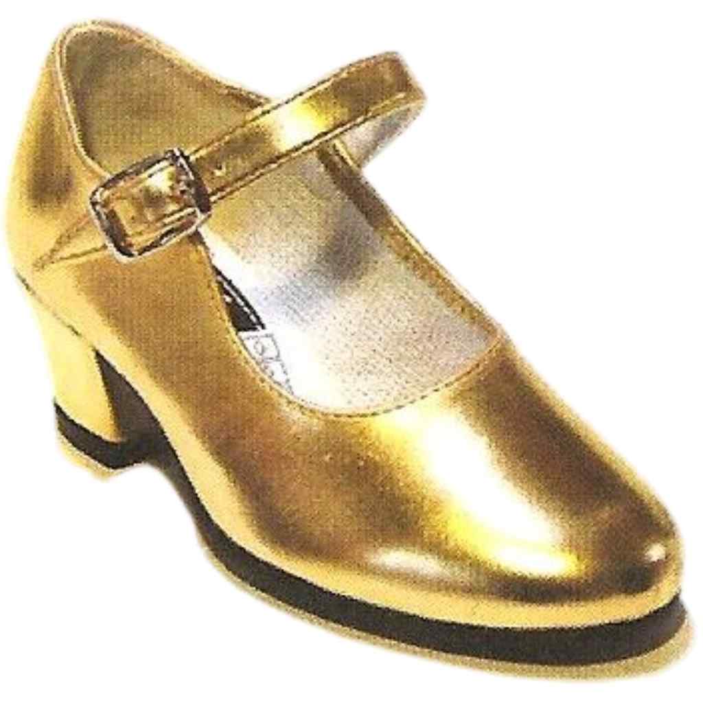 Zapato de Flamenca Sevillana Made in Spain modelo FLAMENCA ORO en color oro