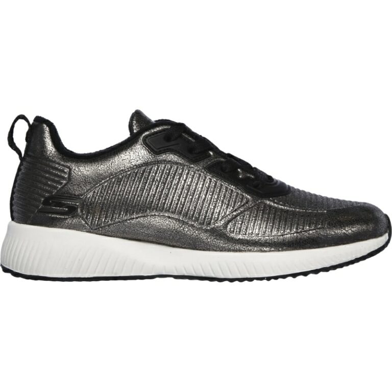 Deportivas de mujer Sparkle Bobs Skechers modelo 33155 en color plomo