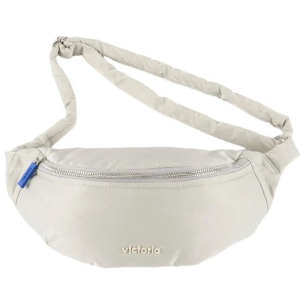 Bolso Riñonera Nylon Platino Victoria modelo 9225106 en color platino