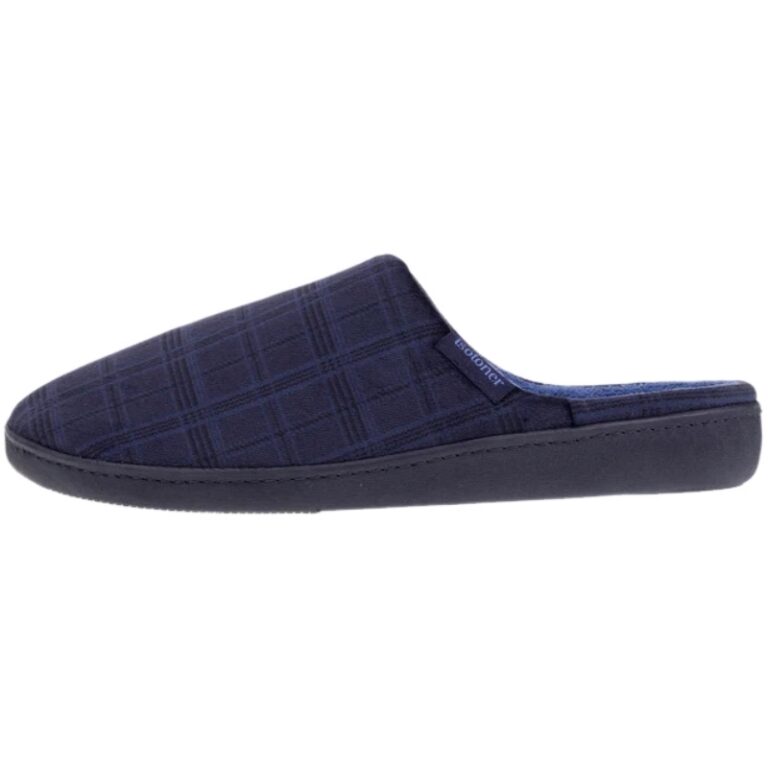 Chinela de casa para hombre gales Isotoner modelo 98232 en color marino
