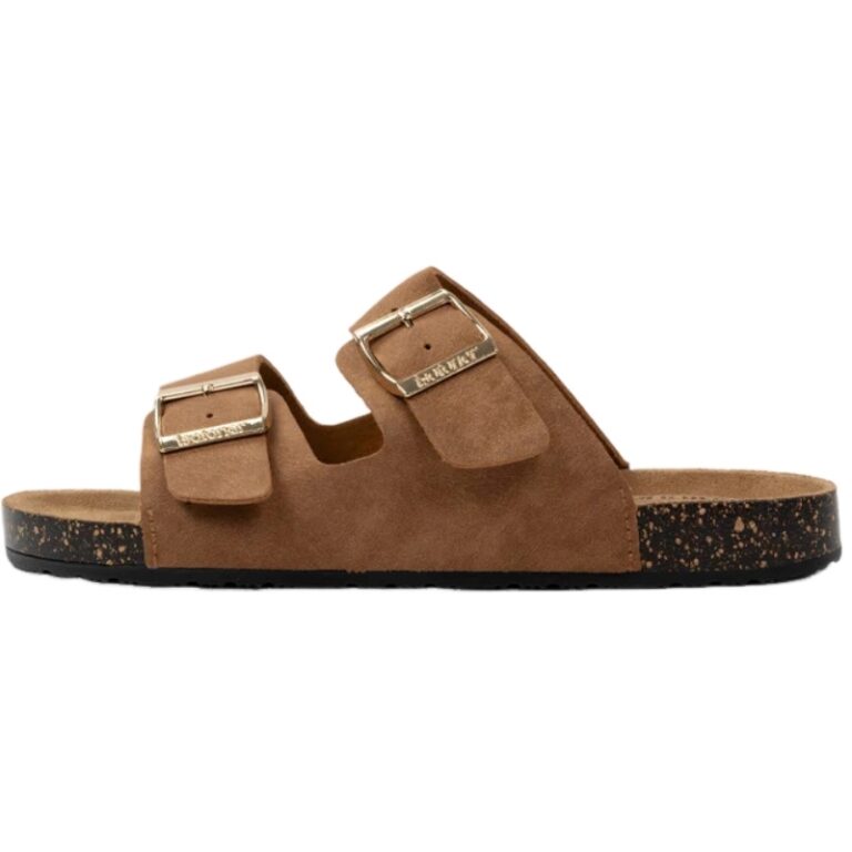 Sandalias Bio Alemanas Basic Comfort Isotoner modelo 94202 en color camel