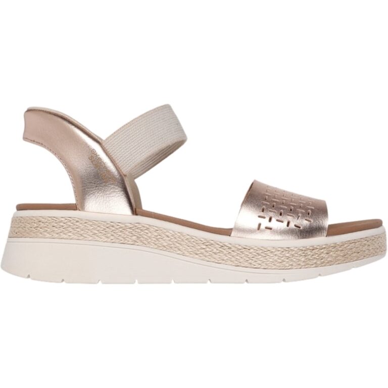Sandalias Slip-In de piel Skechers modelo 114415 en color cobre