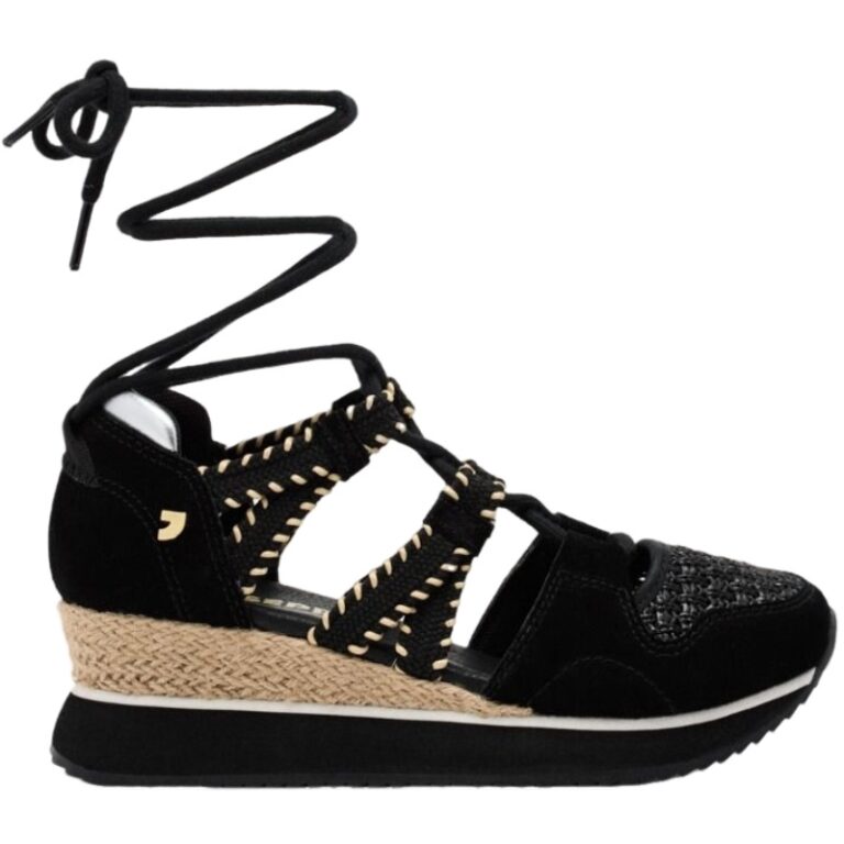 Zapatillas Abiertas Alpargatas Cuerdas GIOSEPPO modelo 74272 en color negro