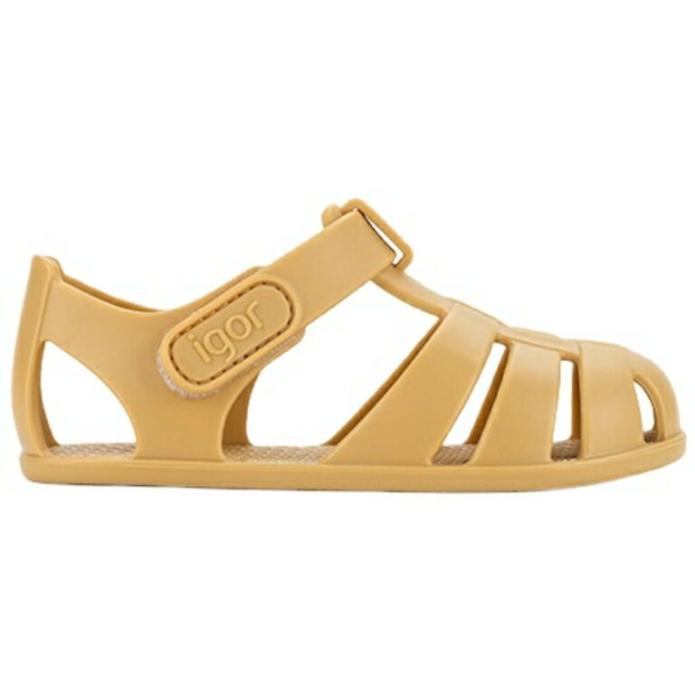 Cangrejera Barefoot Nemo Velcro Igor modelo S10324 en color mostaza