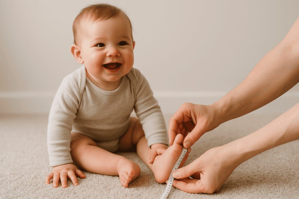cuanto crece pie bebe