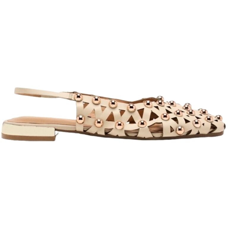 Bailarina Mules Tachas Piel Picada GIOSEPPO modelo 75135 en color beige