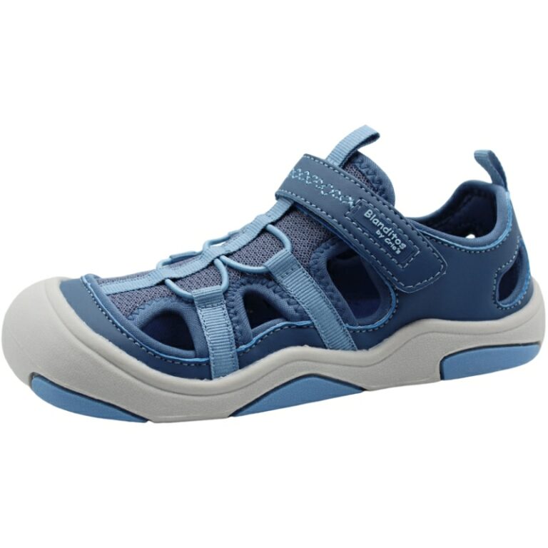Cangrejeras de Lona Sport Barefoot Blanditos modelo OLIMPO en color azul