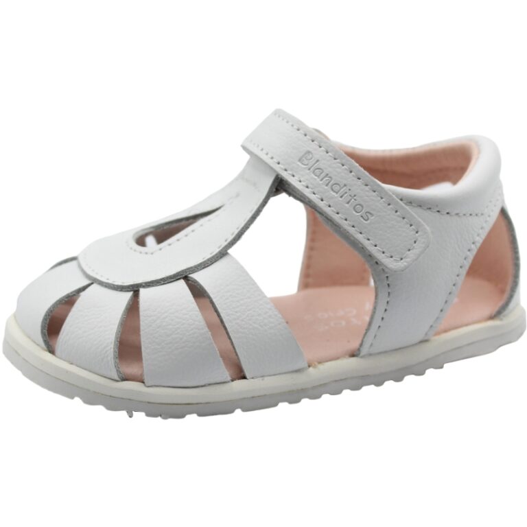Sandalias Respetuosas de piel India Blanditos modelo INDIA en color blanco