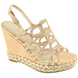 Alpargata Cuña Yute Brillantes Strass Azarey