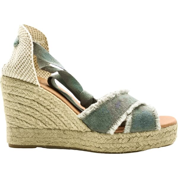 Alpargatas de lona cruzadas cintas De pablos modelo 230CD7 en color gris