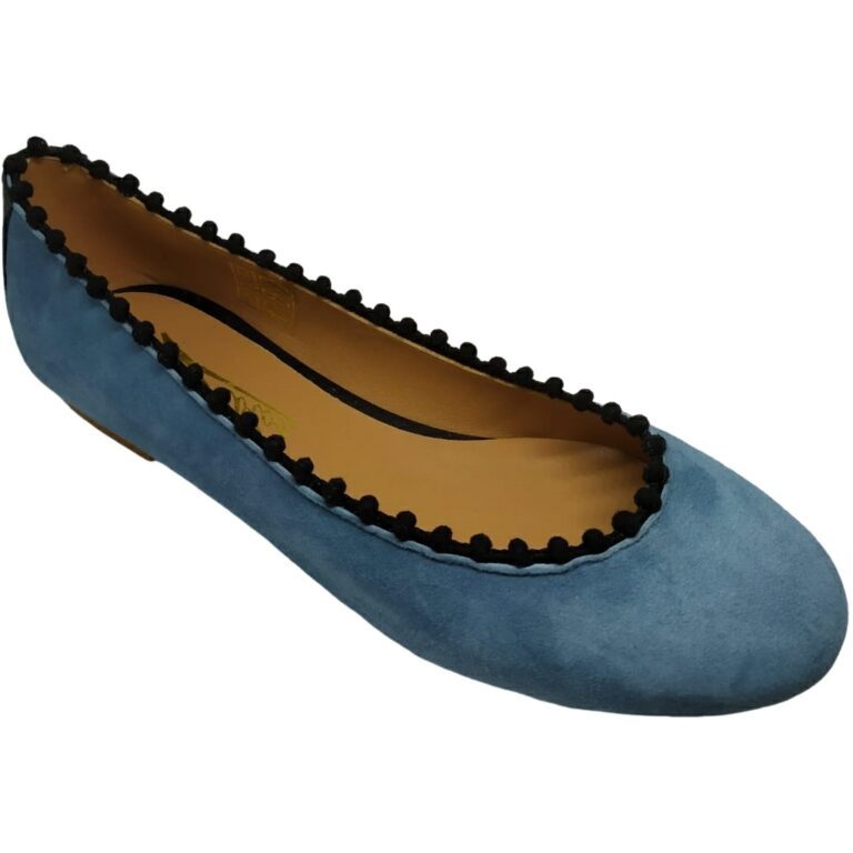 Bailarina Ante Ribete De Pablos modelo TOGO en color jeans