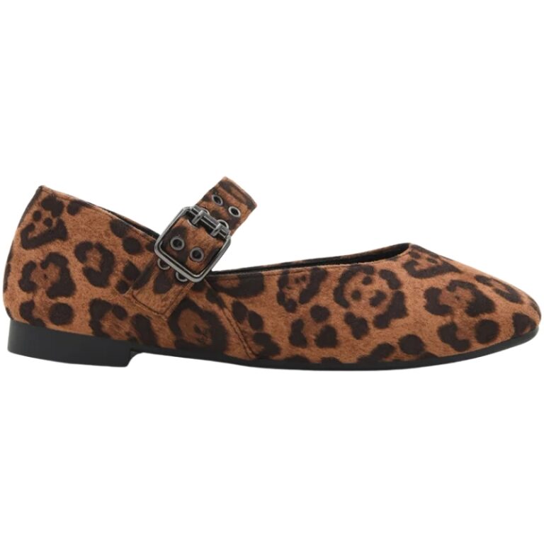 Bailarinas con Hebilla Animal Print Azarey modelo 603K140 en color leopardo/negro