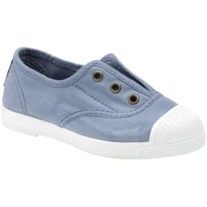 Bambas Elásticas para niños de Lona Natural World modelo 470 en color azul claro