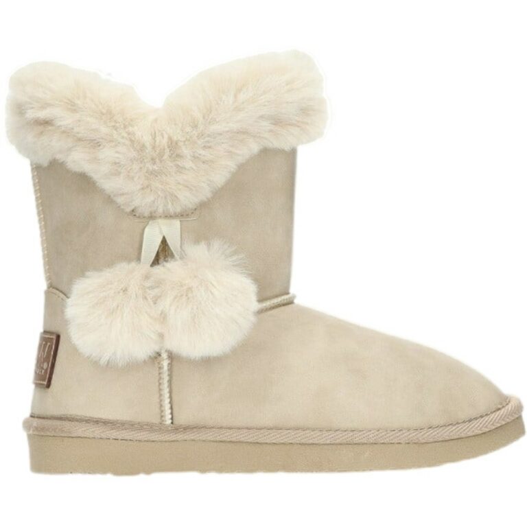 Botas Australianas Conguitos con Pompón B&W modelo 54266 en color beige