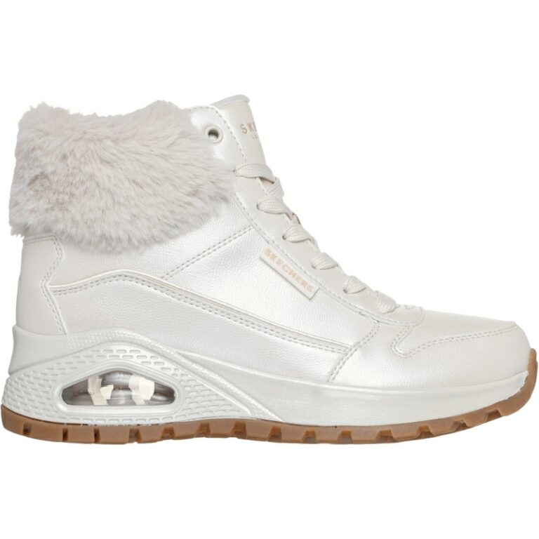 Botas Forradas Air Piel Confort Skechers modelo 167821 en color beige