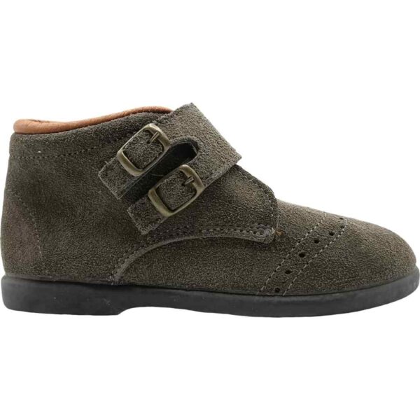 Botas Serraje Palavega Velcro y Hebillas modelo 11PV en color gris