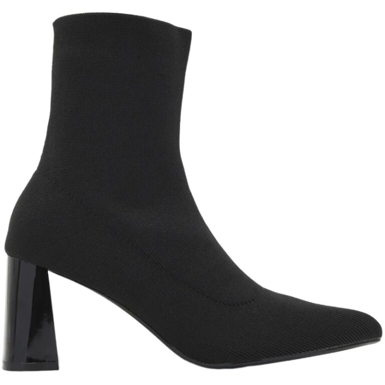 Botín Estilo Calcetín Elástico con Tacón Nyrex modelo 609K688 en color negro