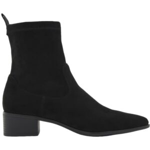 Botín Serraje Elástico con Tacón Bajo Nyrex