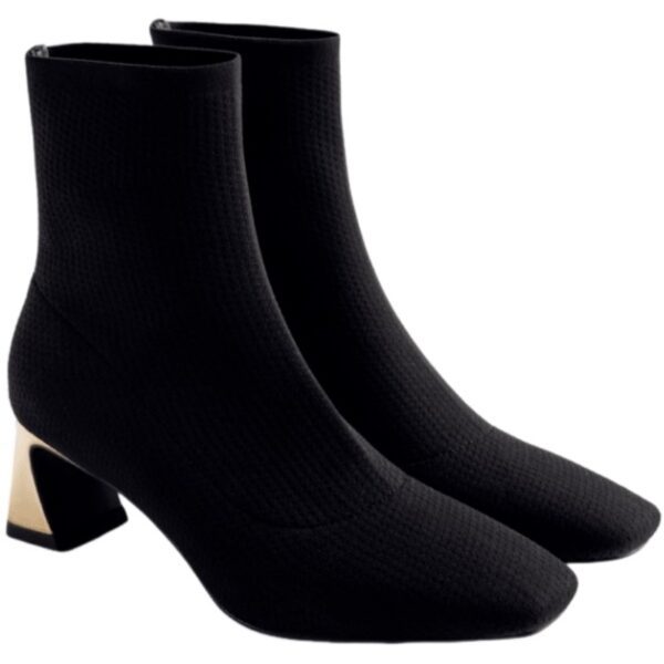 Botines Elásticos Tacón Oro GIOSEPPO modelo 76720 en color negro