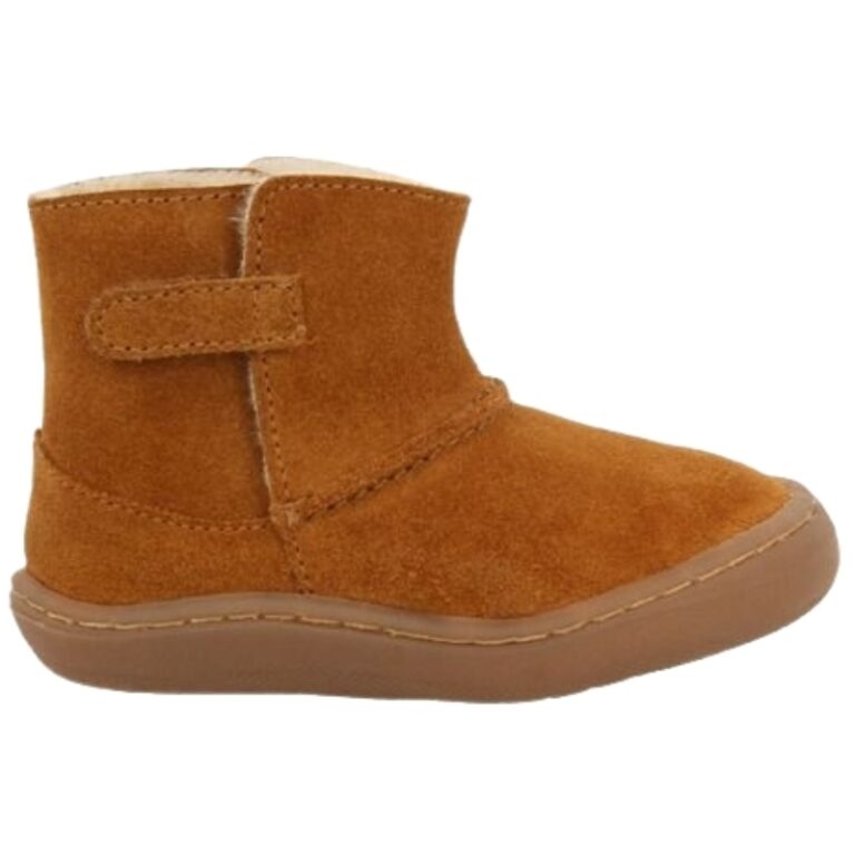 Botita Serraje con Forro Barefoot Komlo GIOSEPPO modelo 73684 en color cuero