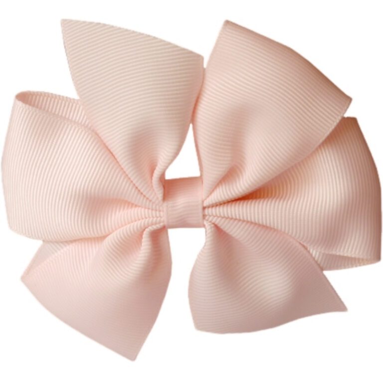 Coletero para el pelo de niña Lazo Triple modelo HR012 en color rosa palo