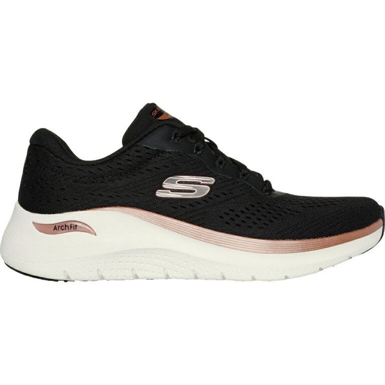 Deportivas Arch Fit para mujer Skechers modelo 150067 en color negro/rosa