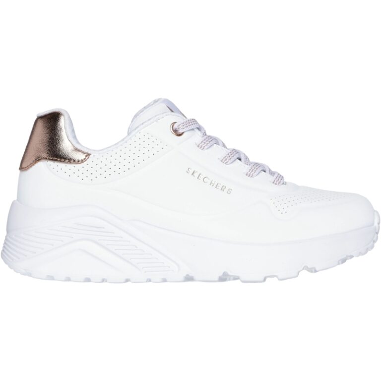 Deportivas Elastic Uno Lite Metalic Skechers modelo 310384L en color blanco/plata