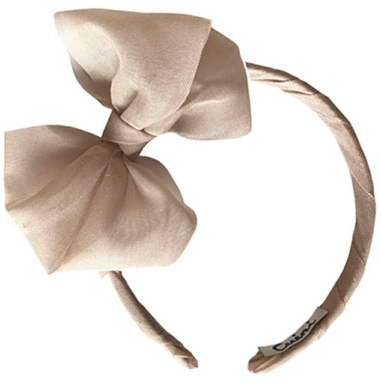 Diadema Tul Rustic Lazo Cuini modelo 48013 en color camel