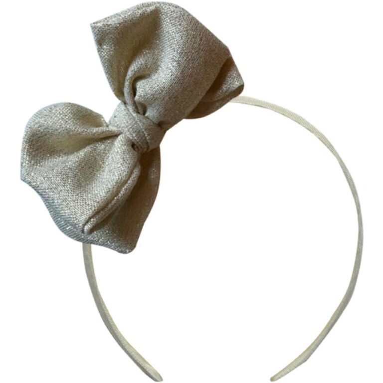 Diadema de niña Lurex Lazo Cuini modelo 47860 en color blanco