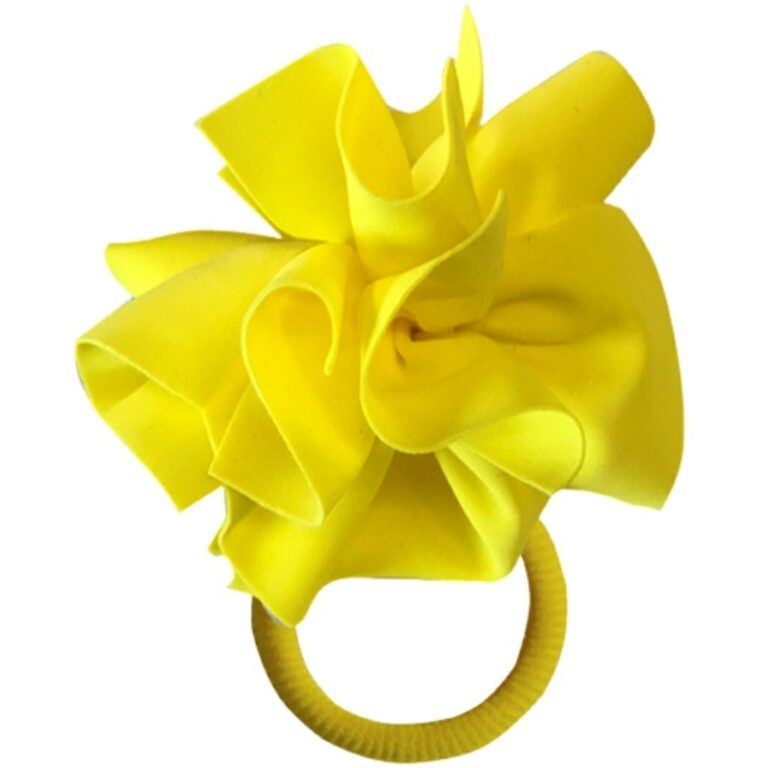 Goma Coletero para Niña Moña Cuini modelo 57356 en color amarillo