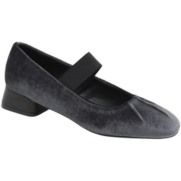 Merceditas Bailarinas Terciopelo Tacón Azarey modelo 591K190 en color gris