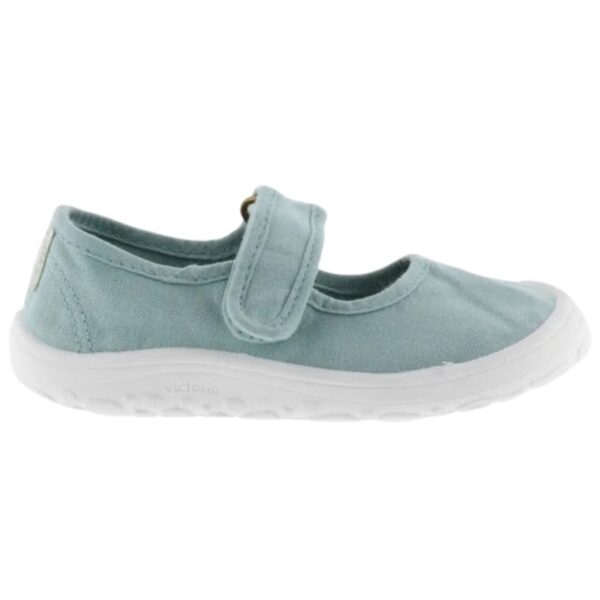 Merceditas Barefoot Lona velcro Victoria modelo 1370109 en color manzana