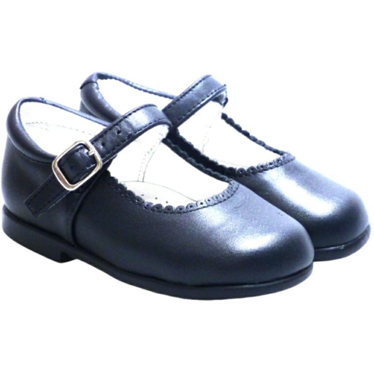 Merceditas Niña Piel Ondas modelo 40671 en color marino