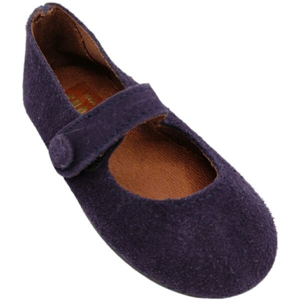 Merceditas Niña Velcro Serraje modelo 902 en color morado