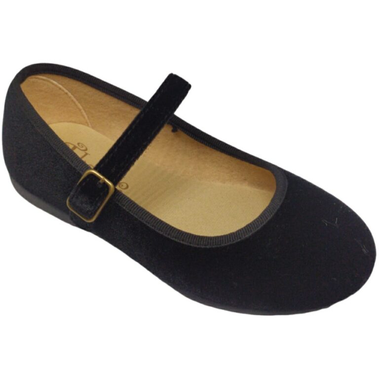 Merceditas Terciopelo Escotada modelo 1102 en color negro