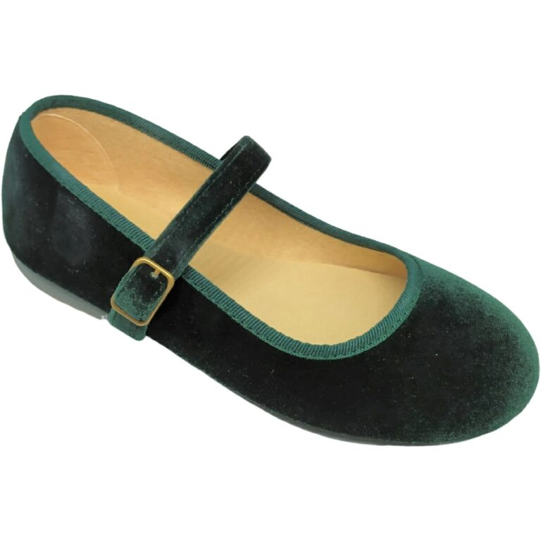 Merceditas Terciopelo Escotada modelo 1102 en color verde