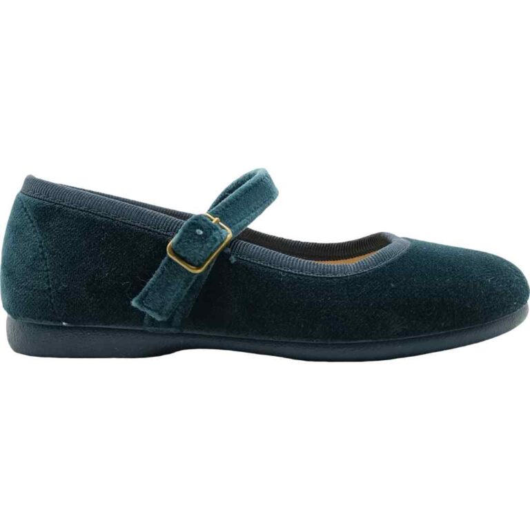 Merceditas Terciopelo Escotada modelo 1102 en color zafiro