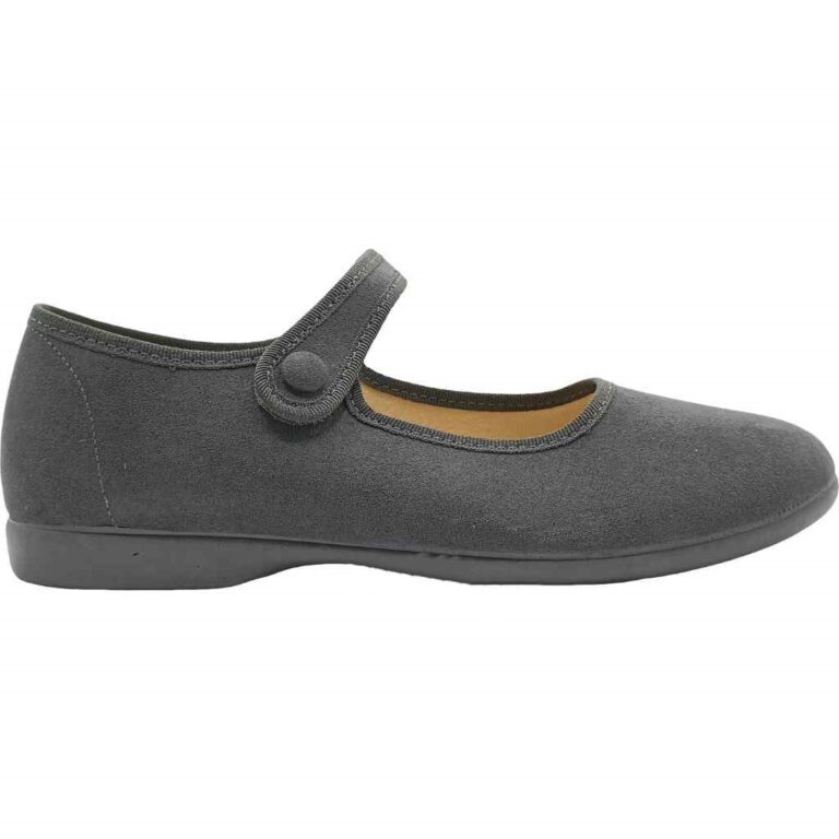 Merceditas serratex velcro para niña modelo 1144 en color gris
