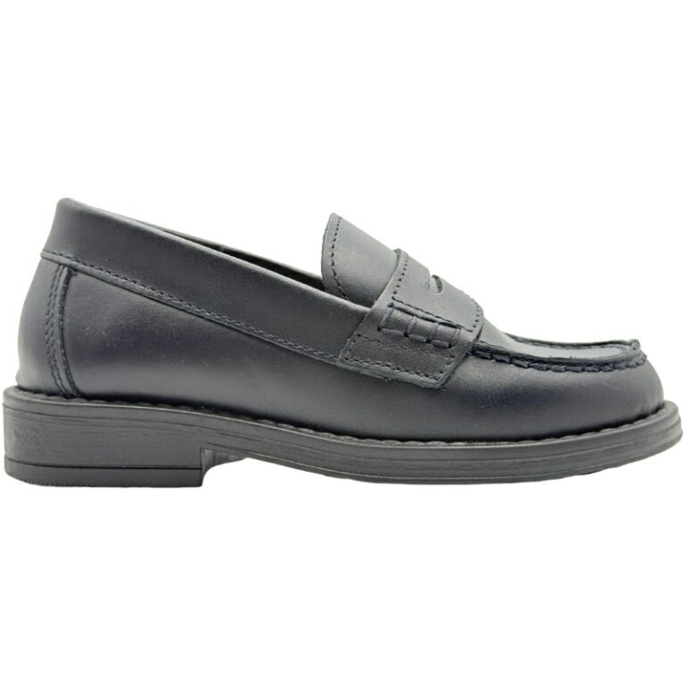 Mocasín Clásico Brillante Piel Soft De Pablos modelo 60 en color marino