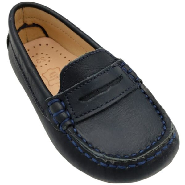 Mocasín Piel Blando Thousand modelo BIG en color marino