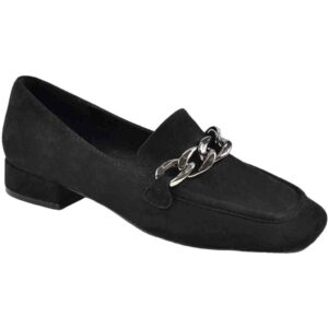 Mocasines de Ante con Tacón y Cadena Azarey