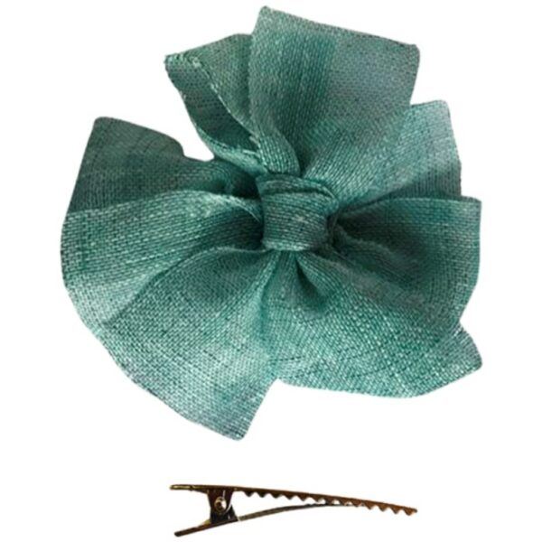 Pinza Lazo de Lino Cinta Cuini modelo 78200 en color verde agua