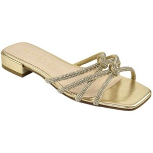 Sandalia Baja con Tiras de Brillantes Azarey