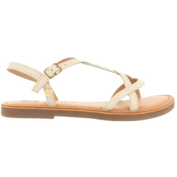 Sandalia Cruzada en Piel para Niña Gioseppo modelo 68218 en color beige